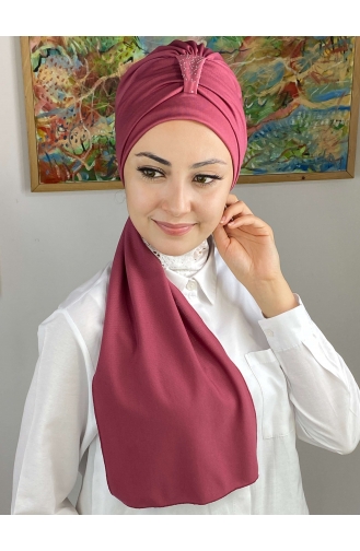 Dark Dusty Rose Ready to Wear Turban 76NZL7052276-03