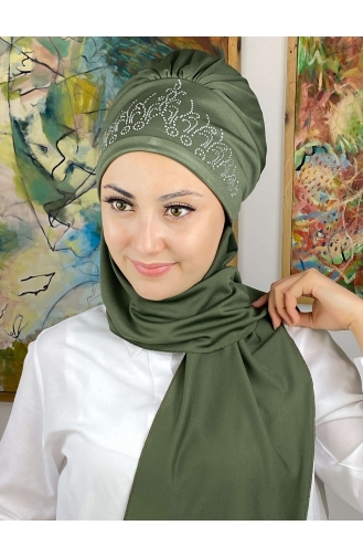 Henna Green Ready to Wear Turban 53NZL7052253-10