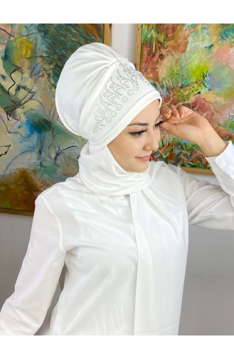 Weiß Praktischer Turban 53NZL7052253-01