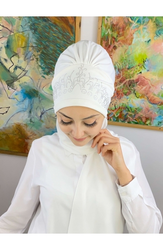 White Ready to Wear Turban 53NZL7052253-01
