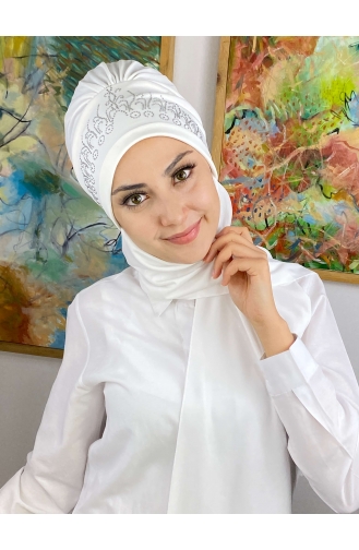 White Ready to Wear Turban 53NZL7052253-01