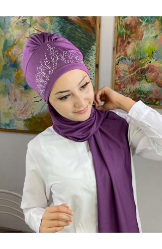 Purple Ready to wear Turban 53NZL7052253-05