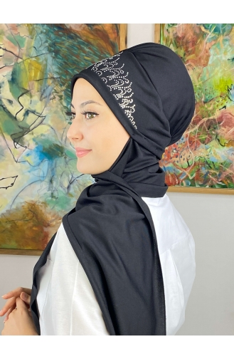 Prenses Büzgülü Atkılı Bone 53NZL7052253-06 Siyah