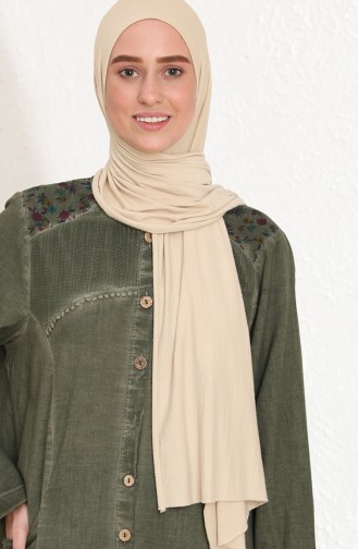 Khaki Abaya 9393-01