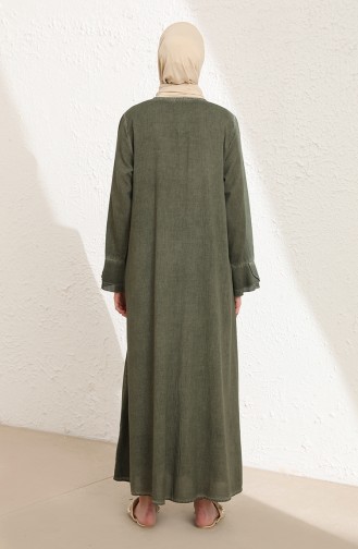 Khaki Abaya 9393-01