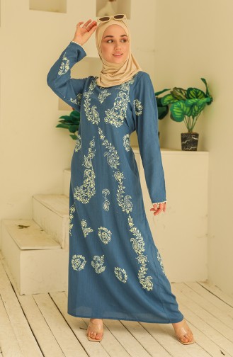 Indigo Hijab Dress 5004-05