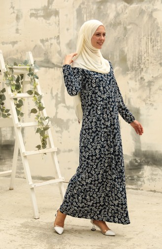 Robe Hijab Bleu Marine 1771-02