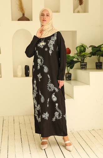 Black Hijab Dress 5004-01