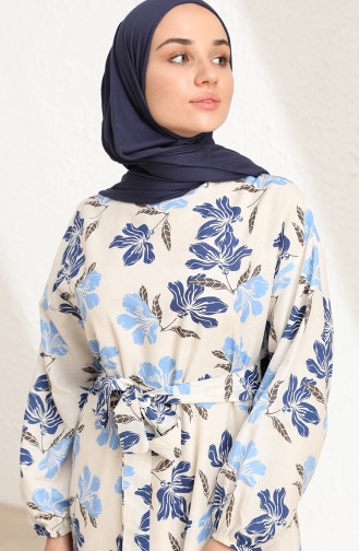 Blue Hijab Dress 5707-03