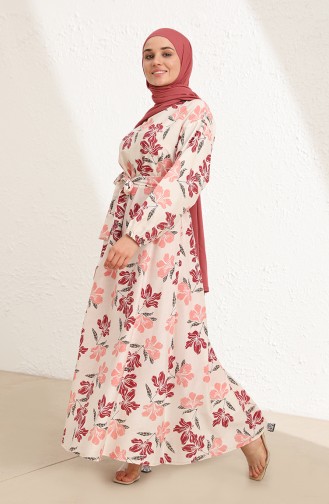 فستان زهري باهت 5707-04