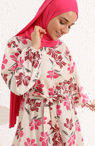 Fuchsia Hijab Dress 5707-05