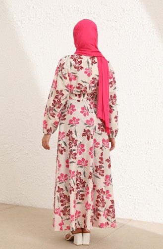 Fuchsia Hijab Dress 5707-05