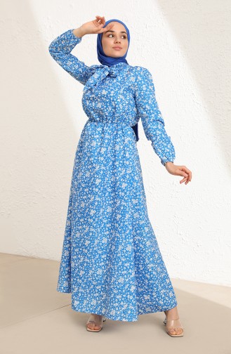 Robe Hijab Bleu 7711-03