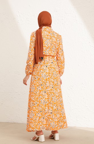 فستان برتقالي 7711-08