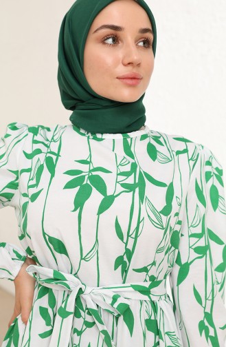 فستان أخضر حشيشي 6001-02