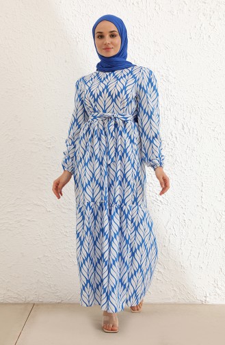 White Hijab Dress 6002-01