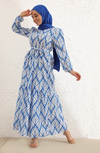 White Hijab Dress 6002-01