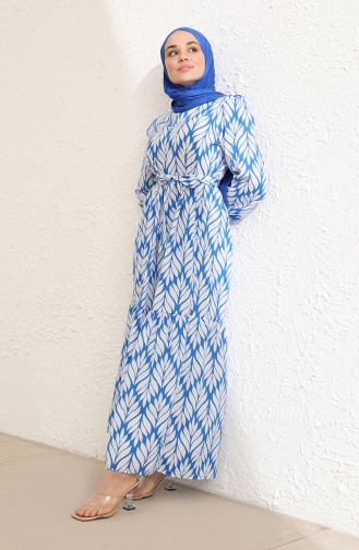 White Hijab Dress 6002-01