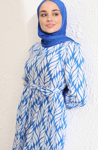 Weiß Hijab Kleider 6002-01