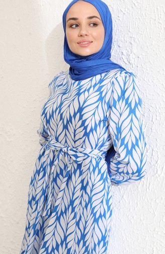 White Hijab Dress 6002-01
