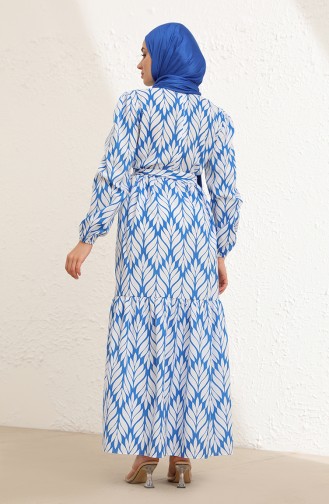 White Hijab Dress 6002-01