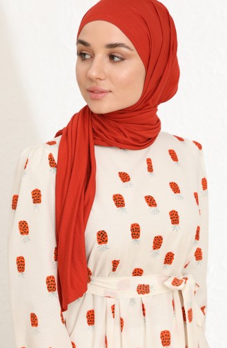 Creme Hijab Kleider 6003-03