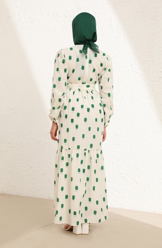 Smaragdgrün Hijab Kleider 6003-04