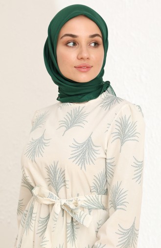 Creme Hijab Kleider 6004-05