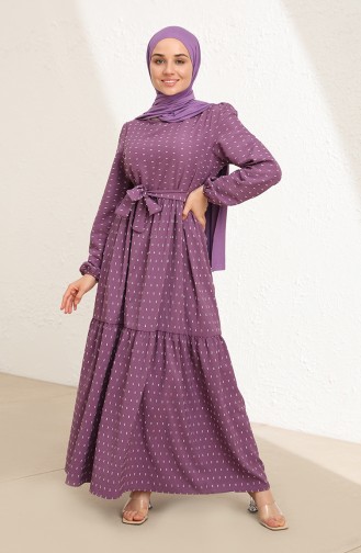 Purple Hijab Dress 6006-02
