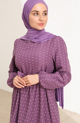 Purple Hijab Dress 6006-02