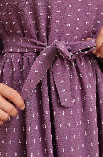 Purple Hijab Dress 6006-02