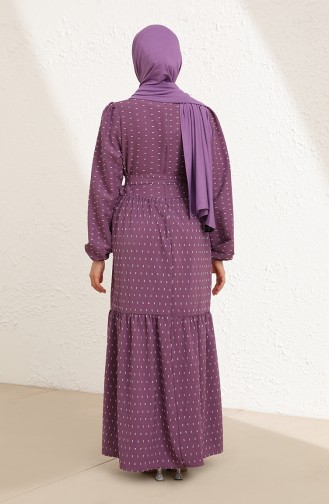 Purple Hijab Dress 6006-02