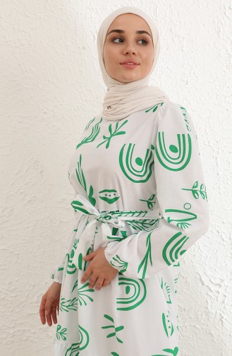 Green Hijab Dress 6007-01