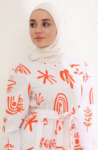 Grün Hijab Kleider 6007-03