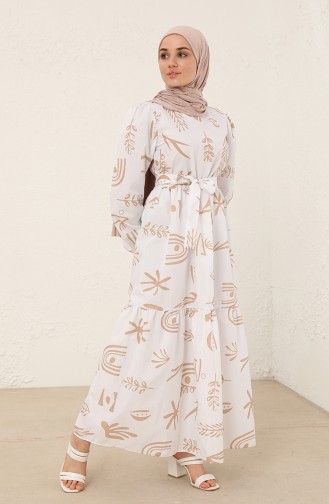 Robe Hijab Blanc 6007-04