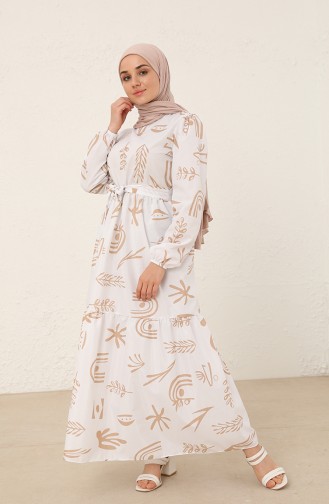 Robe Hijab Blanc 6007-04