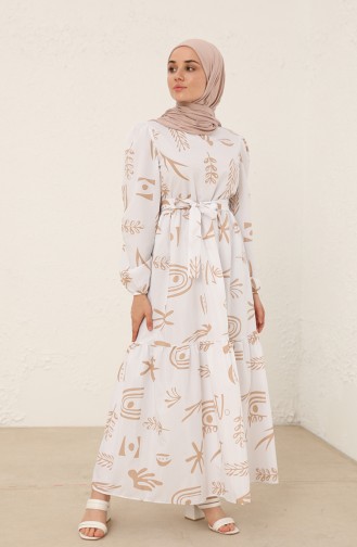 Robe Hijab Blanc 6007-04