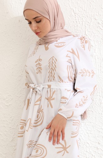 Robe Hijab Blanc 6007-04