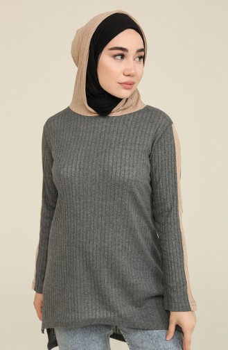 Tofisa Kaşkorse Kapüşonlu Tunik 3833-02 Antrasit