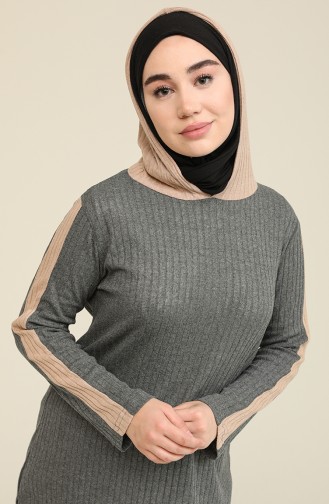 Tofisa Kaşkorse Kapüşonlu Tunik 3833-02 Antrasit