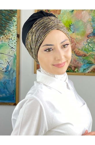 Goldgelb Praktischer Turban 4914MAYŞAP49-01