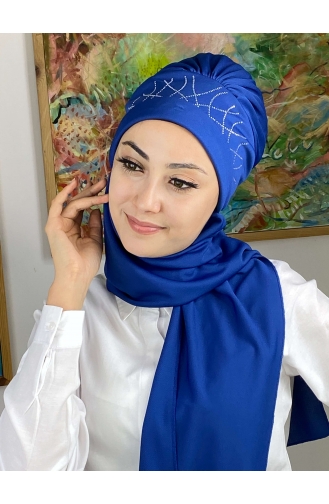 Taç Model Taşlı Atkılı Bone 63NZL7052263-05 Saks
