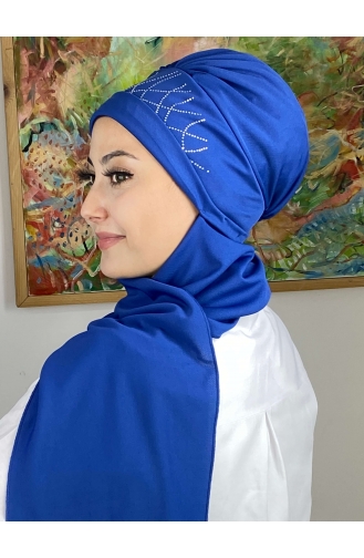 Saks-Blau Praktischer Turban 63NZL7052263-05