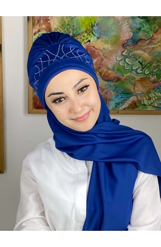 Saks-Blau Praktischer Turban 63NZL7052263-05