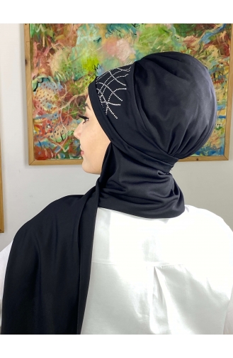 Black Ready to Wear Turban 63NZL7052263-06