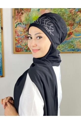 Black Ready to Wear Turban 63NZL7052263-06