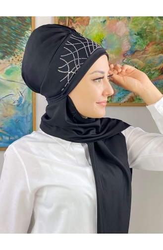 Black Ready to Wear Turban 63NZL7052263-06