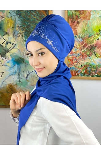 Saxon blue Ready to wear Turban 43NZL7052243-10