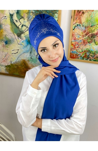 Saxon blue Ready to wear Turban 43NZL7052243-10