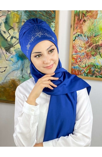 Saxon blue Ready to wear Turban 43NZL7052243-10